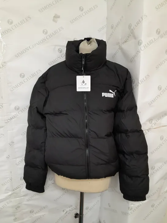 PUMA PUFFER COAT IN BLACK SIZE S