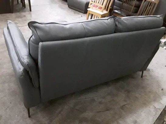 QUALITY ITALIAN DESIGNER ARDA LOVESEAT - BLUE LEATHER