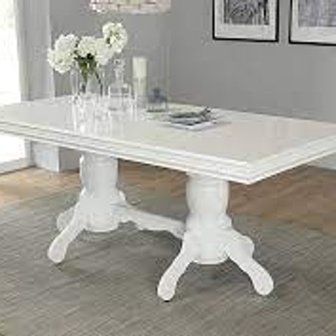 BOXED CHATSWORTH WHITE 150-180CM EXTENDING DINING TABLE (2 BOXES)