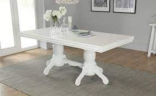 BOXED CHATSWORTH WHITE 150-180CM EXTENDING DINING TABLE (2 OF 2 BOXES)