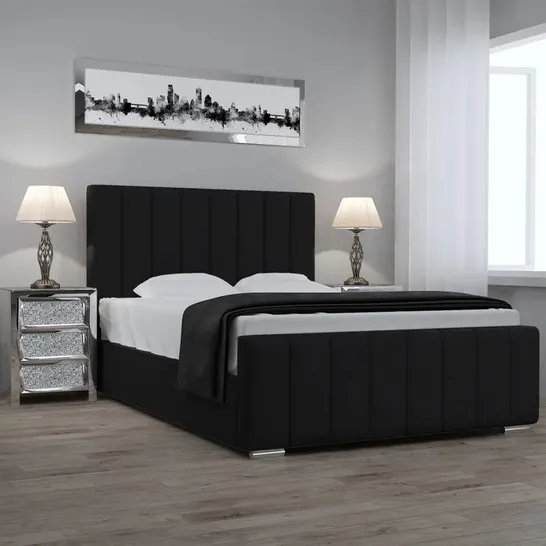 Boxed JESSIE SMALL DOUBLE BEDFRAME IN BLACK