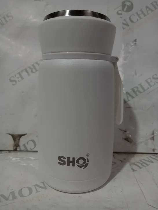 SHO 800ML STAINLESS STEEL FOOD FLASK IN WHITE