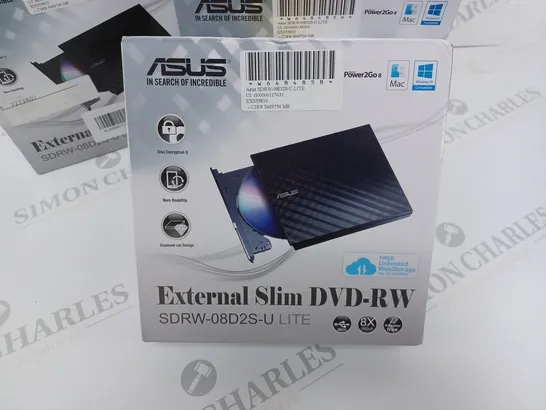 LOT OF 4 ASUS EXTERNAL SLIM DVD-RW SDRW-08D2S-U LITE