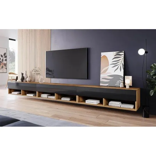 BOXED COWES TV STAND - BLACK