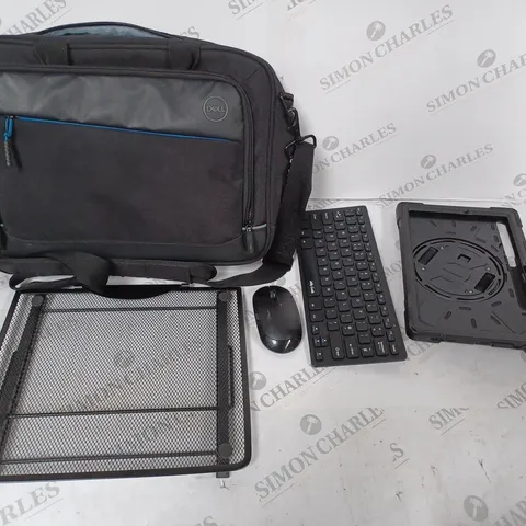 DELL LAPTOP BAG WITH LAPTOP RISER, WIRELESS KEYBOARD, MOUSE AND TABLET CASE