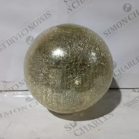 MR CHRISTMAS 8" GLASS CRACKLE SPHERE WITH ROTATING LIGHT