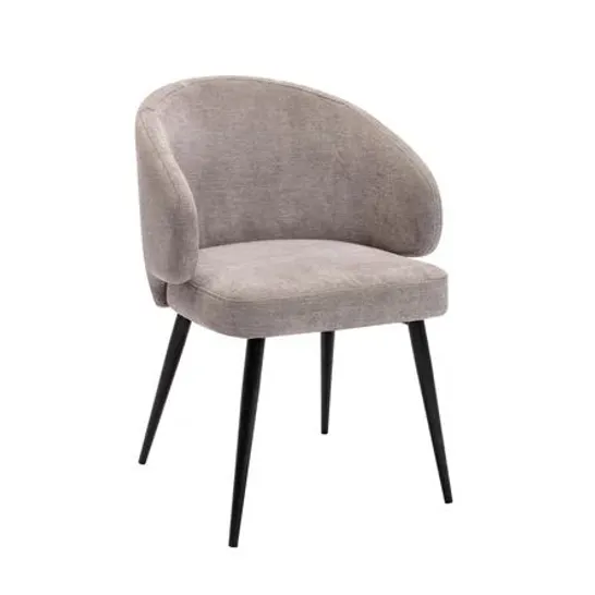 BOXED CANEI UPHOLSTERED DINING CHAIR GREY