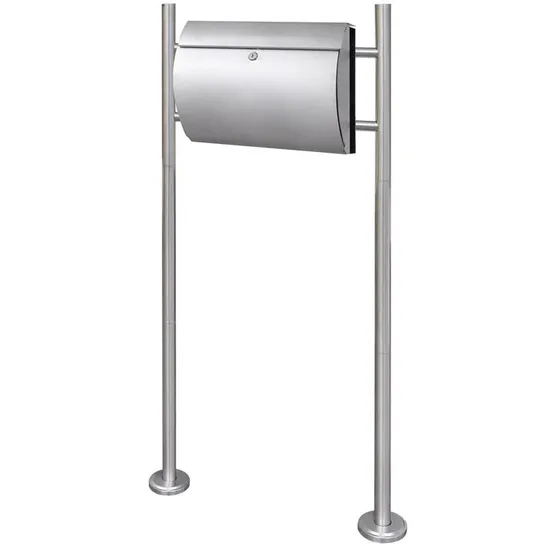 BOXED 120 x 50cm STAINLESS STEEL POST MOUNTED LETTER BOX (1 BOX)