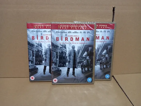 LOT OF APPROXIMATELY 25 SEALED BIRDMAN DVDS