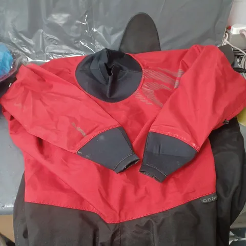 TYPHOON DRYSUIT RED/BLACK SIZE SMALL