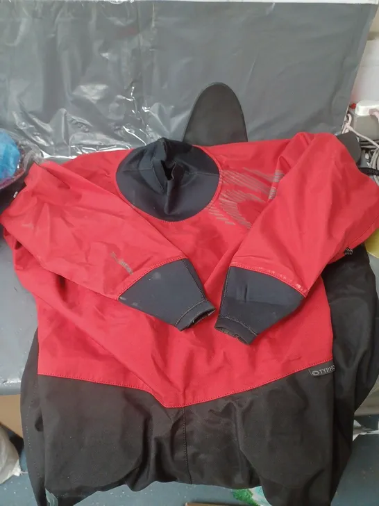 TYPHOON DRYSUIT RED/BLACK SIZE SMALL