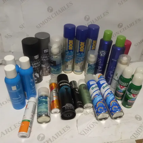 BOX OF  ASSORTED HEALTH AND BEAUTY PRODUCTS - INCLUDING SPRAY PAINT, LA ROCHE-POSAY ZINC SULFATE SOLUTION