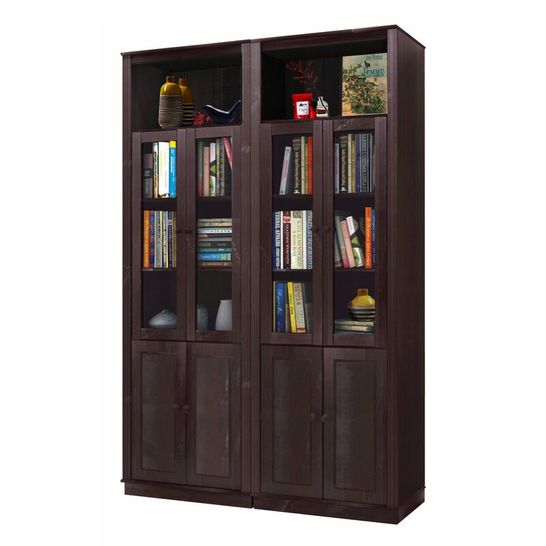 BOXED PINE BOOKCASE DOOR - HAVANA FINISH