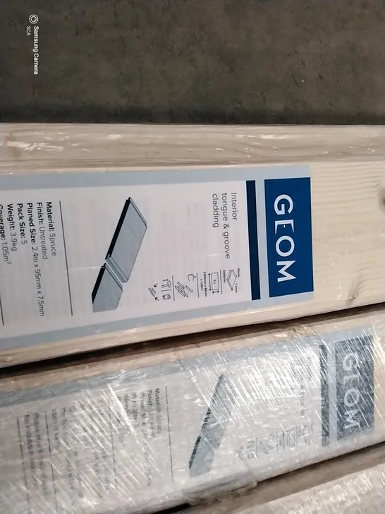 LOT OF 4 PACKERS OF GEOM INTERIOR TONGUE AND GROOVE CLADDING