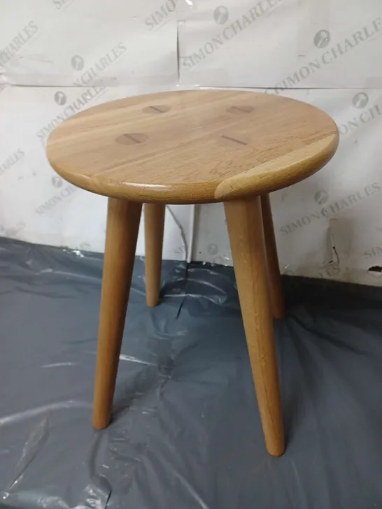 SMALL 4 LEG WOODEN STOOL