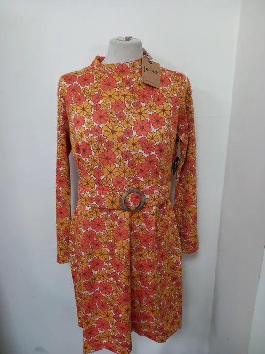 JOANIE TATE FLORAL PATTERN KNITTED DRESS SIZE 14