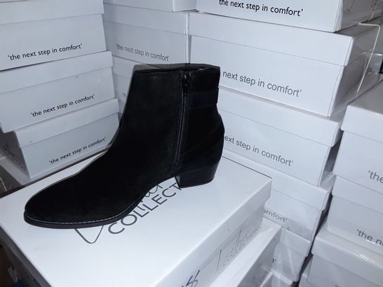 BOXED LOT OF 4 STEFF IDEAL SIZE 6 ANKLE BOOTS IN ASSORTED COLOURS OF BLACK, NAVY AND BROWN
