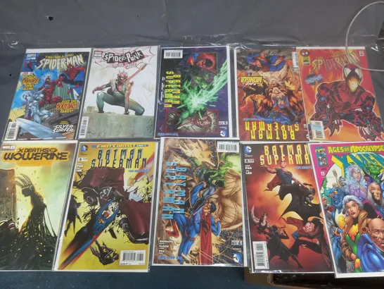 LOT OF 20 ASSORTED COMICS IN PROTECTIVE COVERS TO INCLUDE SPIDERMAN, BATMAN TMNT AND DEADPOOL