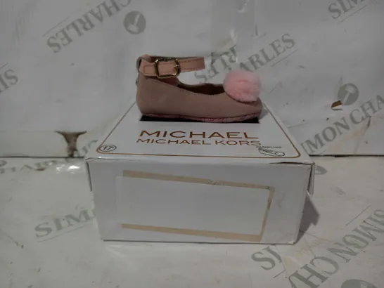 BOXED PAIR OF MICHAEL KORS INFANT/TODDLERS SHOES IN NUDE COLOUR