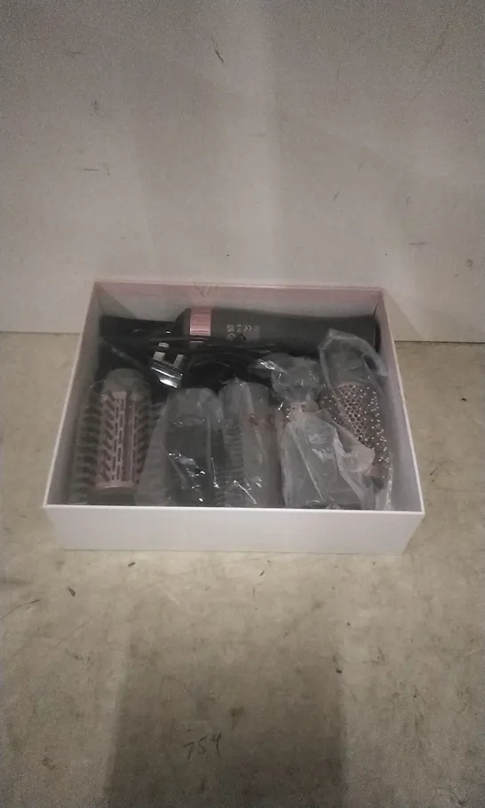 (FAULTY SWTCHES OFF) BOXED OPTI-BEAUTY HOT AIR MULTI- STYLER WITH ACCESSORIES