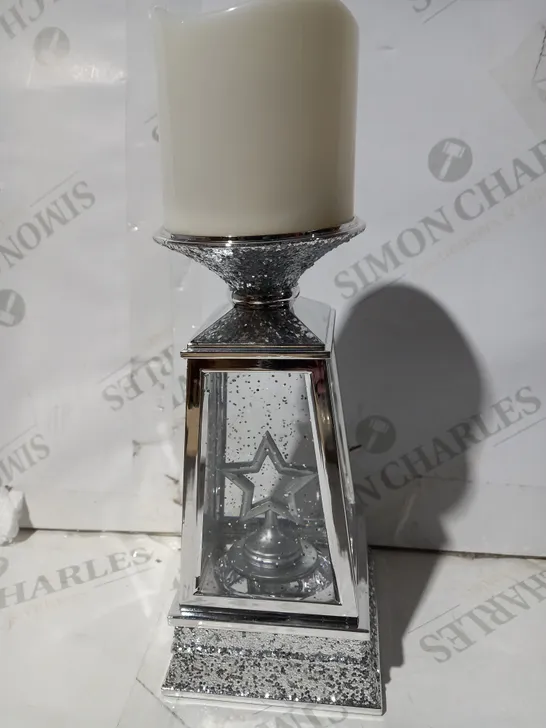 JULIEN MACDONALD FLAMELESS SWIRLING GLITTER STAR CANDLE HOLDER