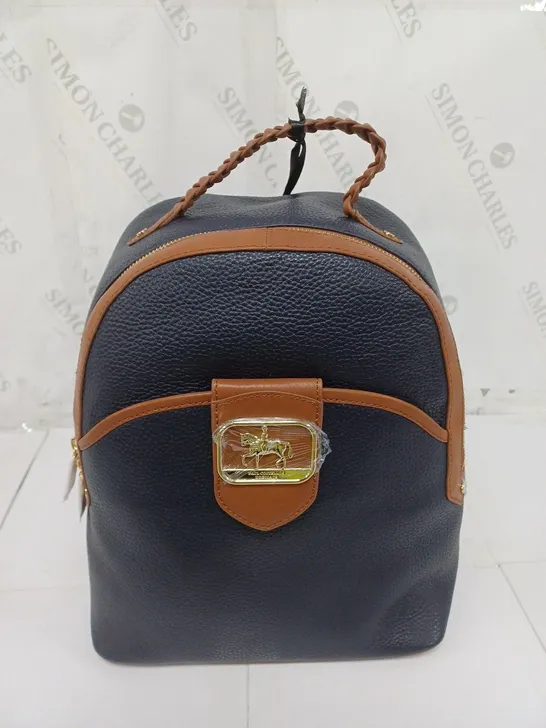 PAUL COSTELLOE DRESSAGE RUCKSACK IN NAVY/TAN 