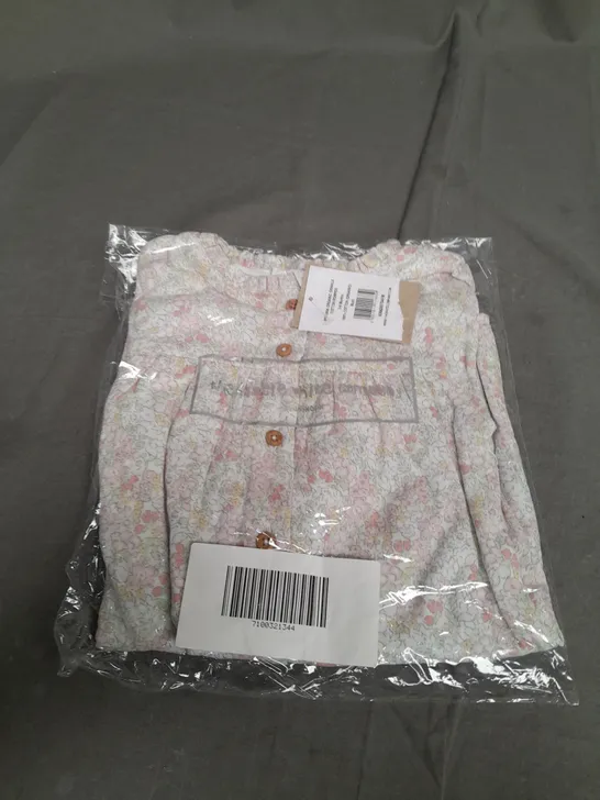 SEALED THE LITTLE WHITE COMPANY CRINKLE COTTON ROMPER - 3-6 MONTHS 