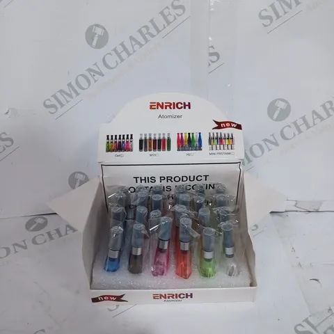 PACK TO CONTAIN APPROX. 24 X ENRICH CE4 E-CIGARETTE ATOMIZERS - COLOURS VARY