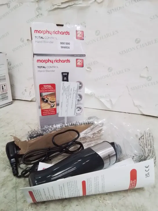 BOXED MORPHY RICHARDS TOTAL CONTROL HAND BLENDER