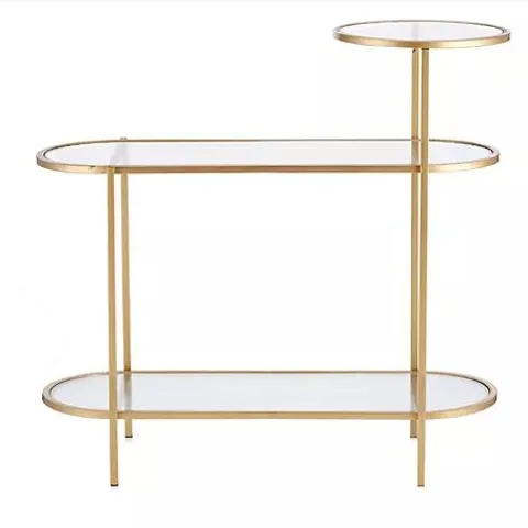 MY HOME STORIES FLUTED GLASS CONSOLE TABLE