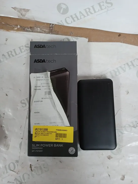 SLIM POWER BANK 15000MAH