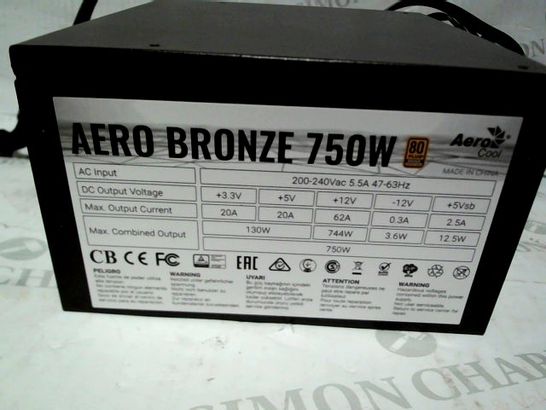 AEROCOOL BRONZE 750W POWER SUPPLY