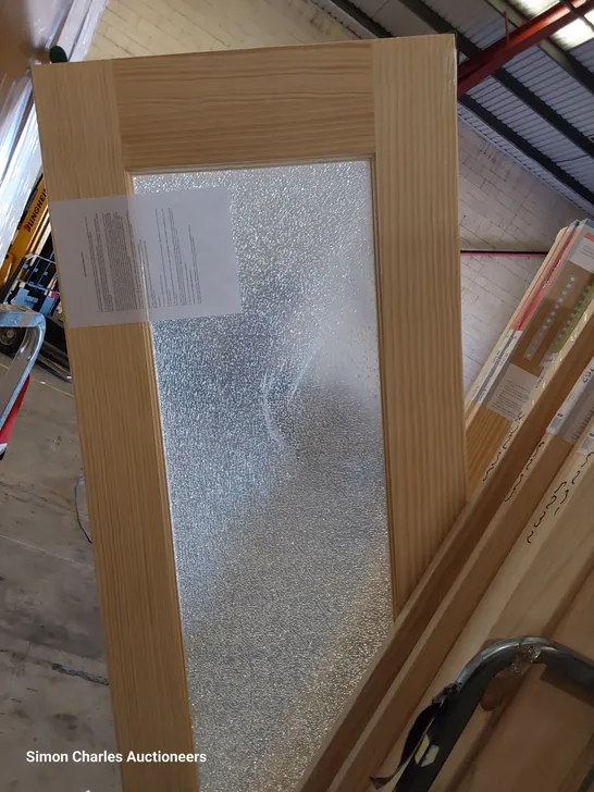 CLEAR PINE TWO PANEL GLAZED INTERNAL DOOR 1981 × 686mm