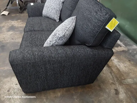 DESIGNER TWO SEATER SOFA CHARCOAL FABRIC 