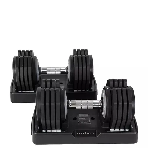 BOXED HALF HUMAN ADJUSTABLE DUMBBELLS (2 X 25KG) - 2 BOXES