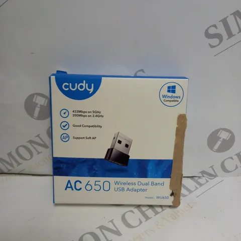 BOXED SEALED CUDY AC 650 WIRELESS DUAL BAND USB ADAPTER 
