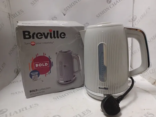 BOXED BREVILLE BOLD COLLECTION GREY JUG KETTLE 