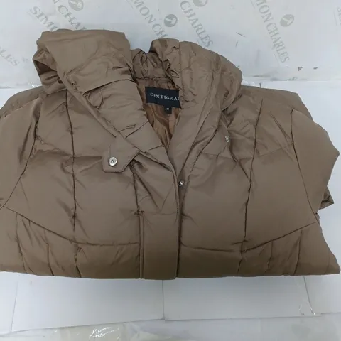 CENTIGRADE PUFFER COAT IN BROWN SIZE M