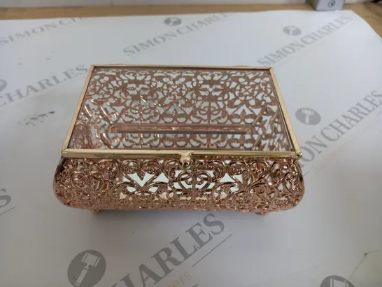 DECORATIVE BOX WITH GLASS LID