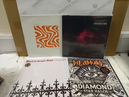 BOX OF APPROX 10 VINYLS TO INCLUDE DEF LEPPARD, WARPED RESSURECTION AND CLIFF RICHARD