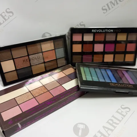 APPROXIMATELY 10 ASSORTED BEAUTY PRODUCTS TO INCLUDE REVOLUTION RELOADED HYPNOTIC SHADOW PALETTE, REVOLUTION REDEMPTION PALETTE, REVOLUTION PRO REGENERATION ENTRANCED PALETTE ETC.