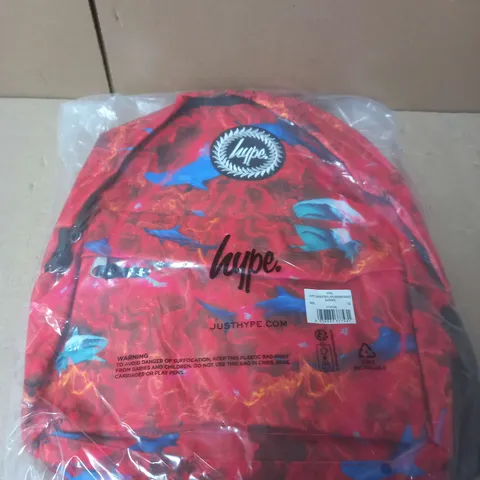 HYPE RED LAVA SHARKS BADGE BACKPACK