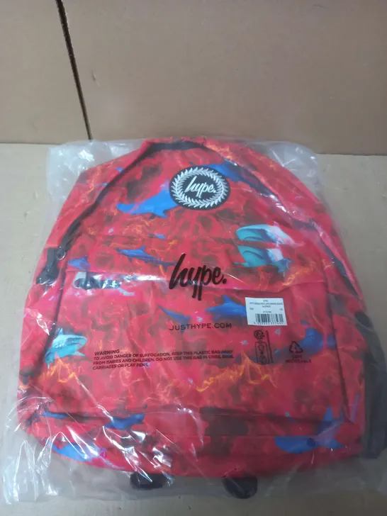 HYPE RED LAVA SHARKS BADGE BACKPACK