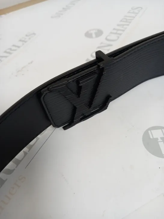 LOUIS VUITTON BLACK FAUX LEATHER BELT 