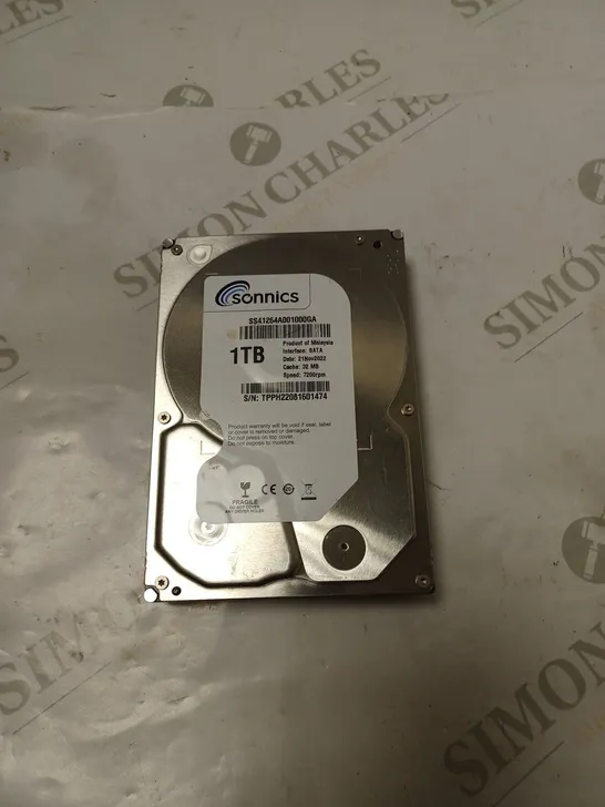 SONNICS 1TB SATA HARD DRIVE WITH 32MB CACHE