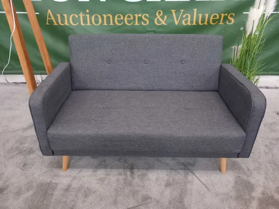 BRAND NEW RAMONA CHARCOAL BUTTON BACK TWO SEATER SOFA