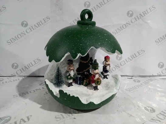 SANTAS EXPRESS PRE-LIT SPHERE WITH CHRISTMAS CHARACTER SCENE