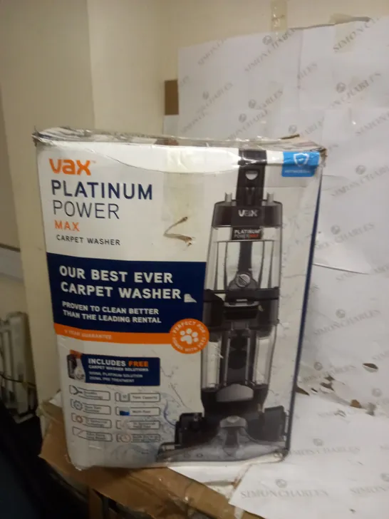 VAX PLATINUM POWER MAX CARPET CLEANER