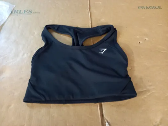 GYMSHARK BLACK TRAINING BRA - XS