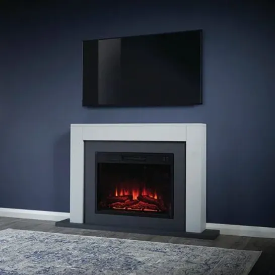 BOXED MARLOW ELECTRIC FIREPLACE SUITE - GREY (1 BOX)